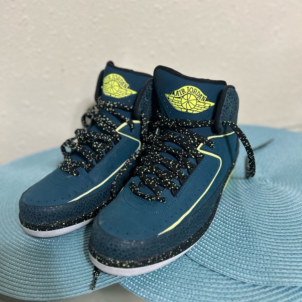 Jordan' Teal and Yellow Sneakers